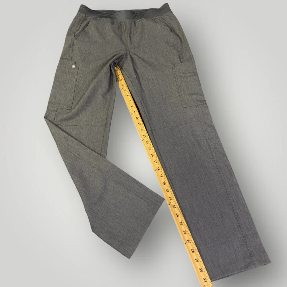 FIGS Mens Graphite Gray Technical Cargo Scrub‎ Pants T2001 Medium Drawstring